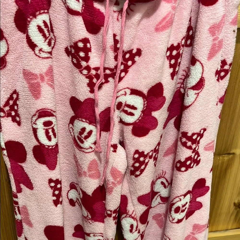Disney Minnie Mouse Pink Fleece Pajama Pants - Picture 3 of 7